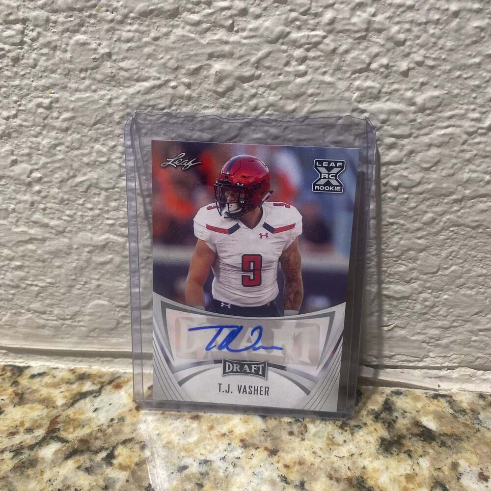 2021 Leaf Draft #BA-TJV TJ Vasher Autograph RC Cowboys